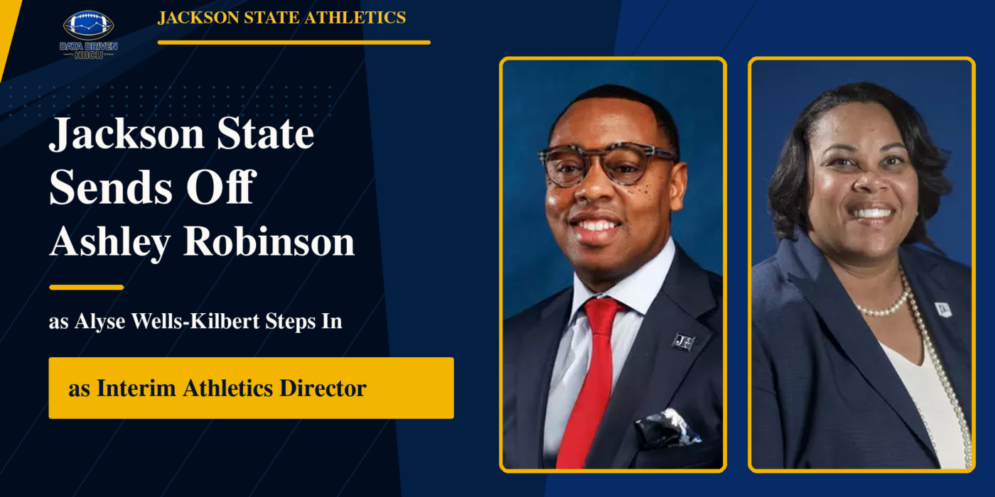 Jackson State Sends Off Ashley Robinson as Alyse Wells-Kilbert Steps In as Interim Athletics Director