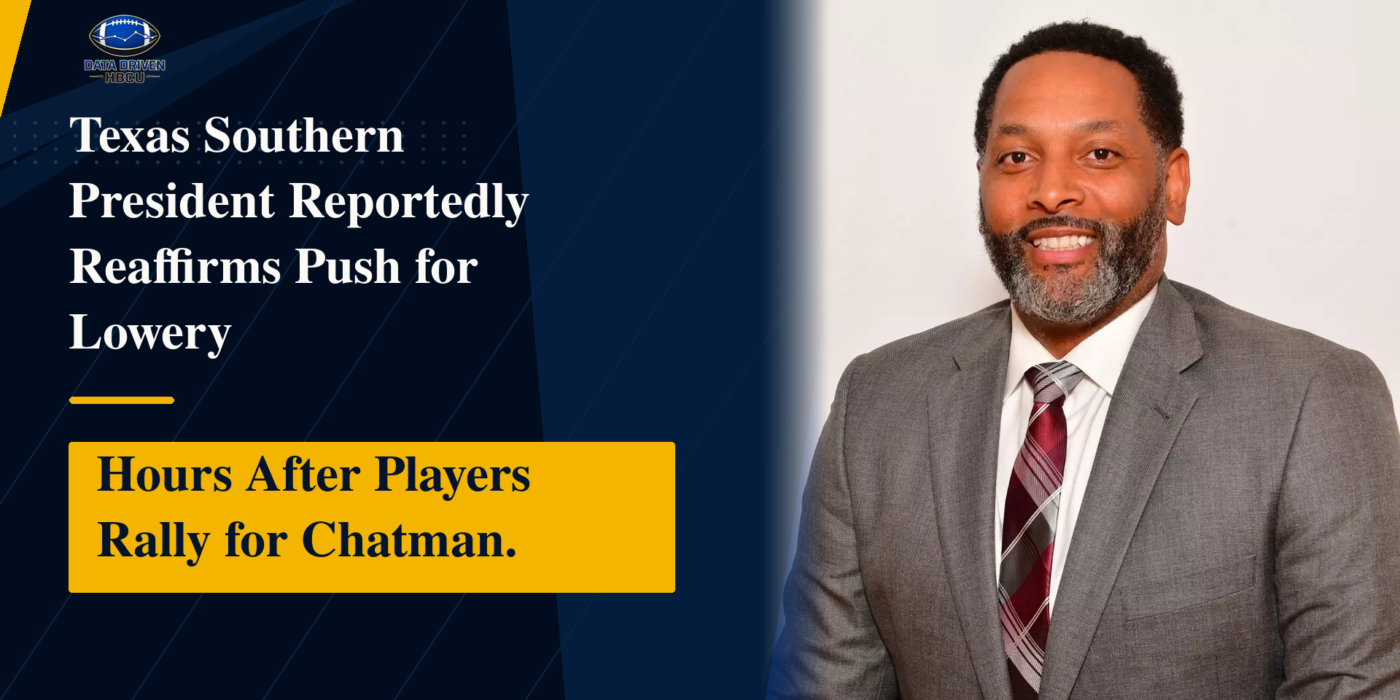 Texas Southern President Reportedly Reaffirms Push for Lowery Hours After Players Rally for Chatman