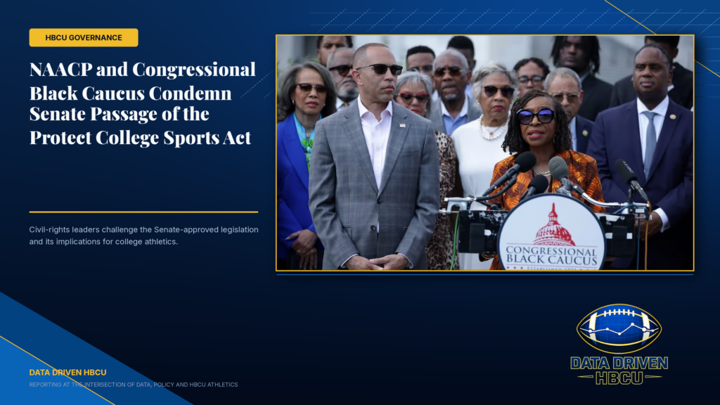 NAACP and Congressional Black Caucus Condemn Senate Passage of the Protect College Sports Act