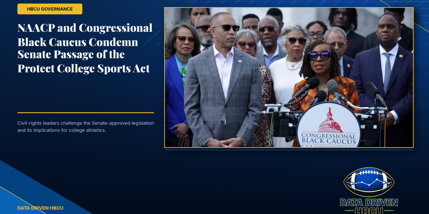 NAACP and Congressional Black Caucus Condemn Senate Passage of the Protect College Sports Act